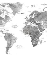 精彩世界地圖 壁紙(炭灰)
