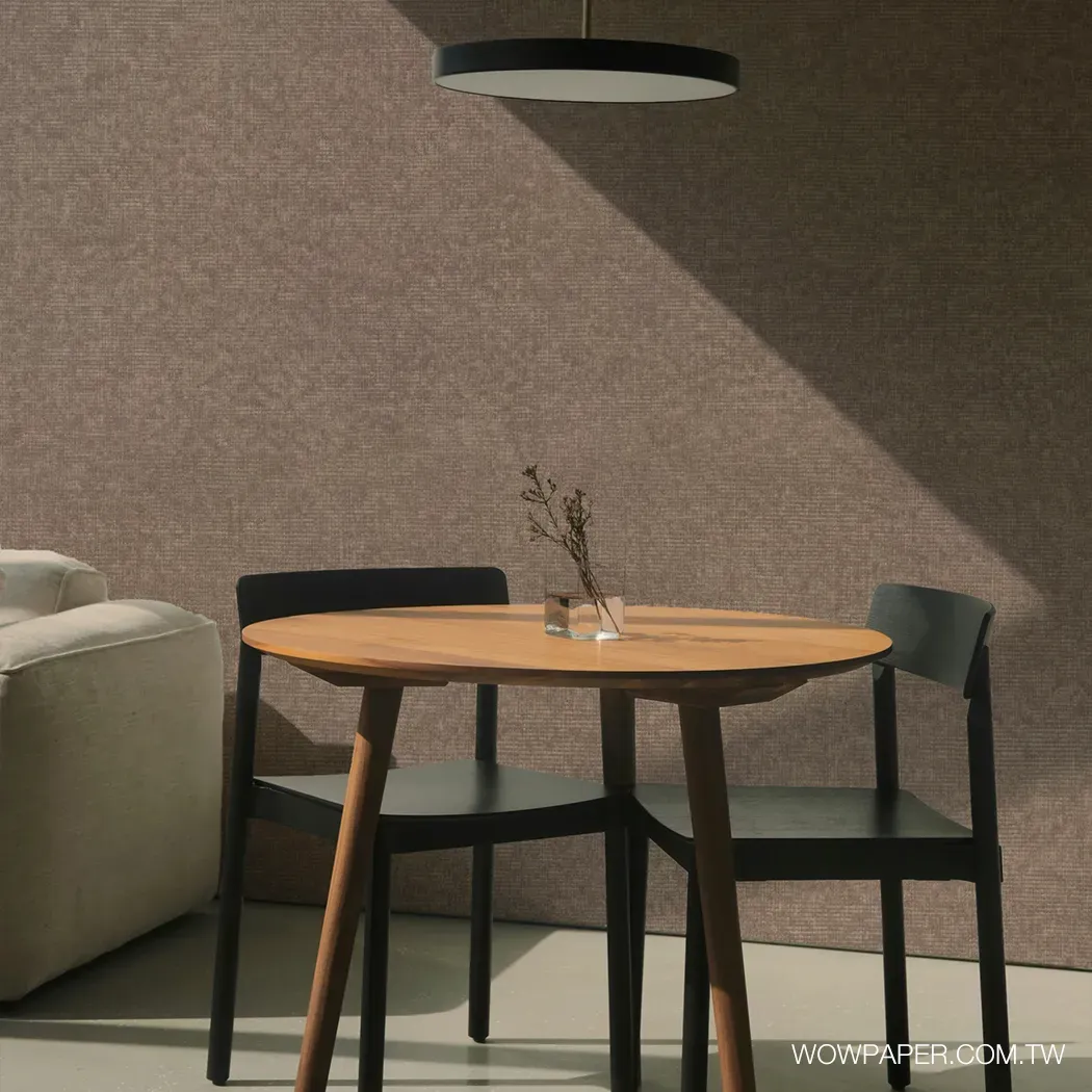 短絨織布紋 壁紙(棕褐)