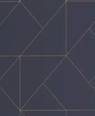 簡約幾何線條 壁紙(黛藍)