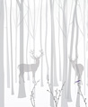 雪國森林 壁紙-鹿林