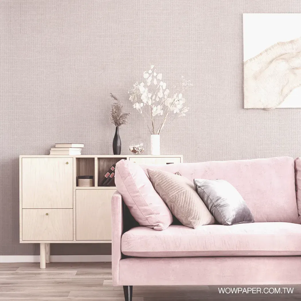 現代織品 壁紙(淡粉)