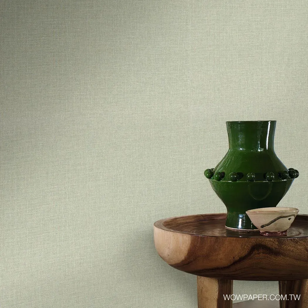 黄麻織紋 壁紙(秋香綠)
