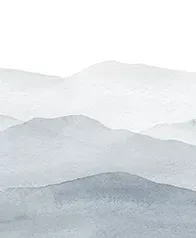山形水色 壁畫(藍灰)