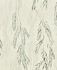 古典柳葉布紋 壁紙(綠)