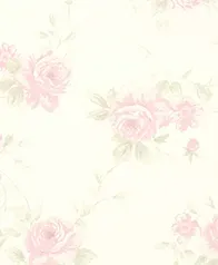 鄉村風花卉 壁紙(粉玫)