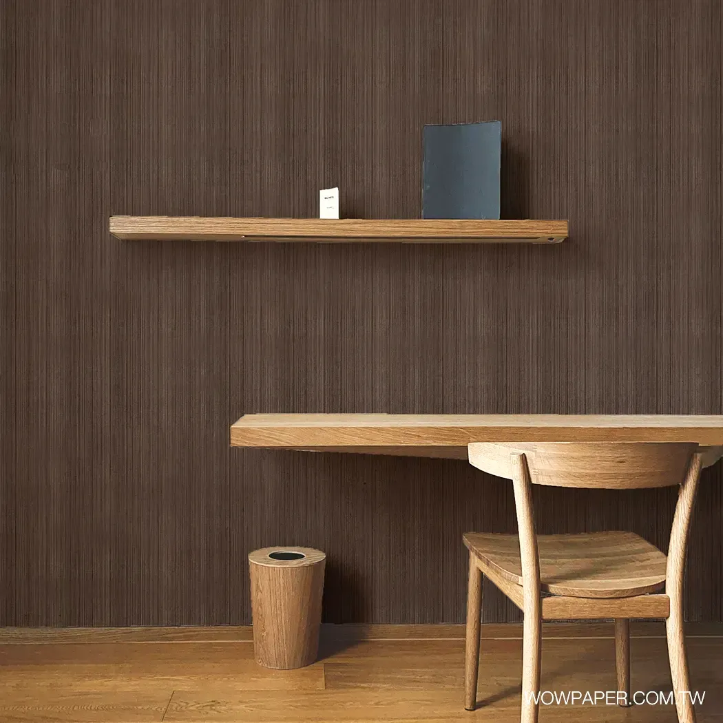 個性直織布紋 壁紙(褐)