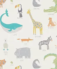 童趣動物園 壁紙(米白)