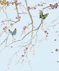 梅花蝶林 壁畫(薄水)