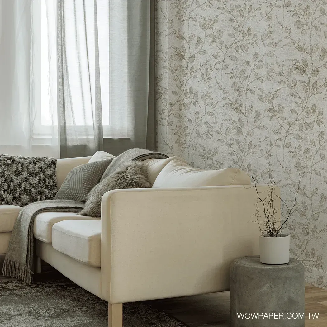 靜謐枝影 壁紙(米灰)