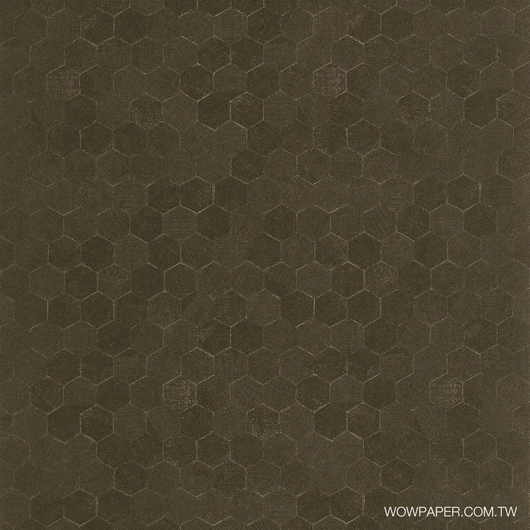 蜂巢刻紋 壁紙(咖綠)