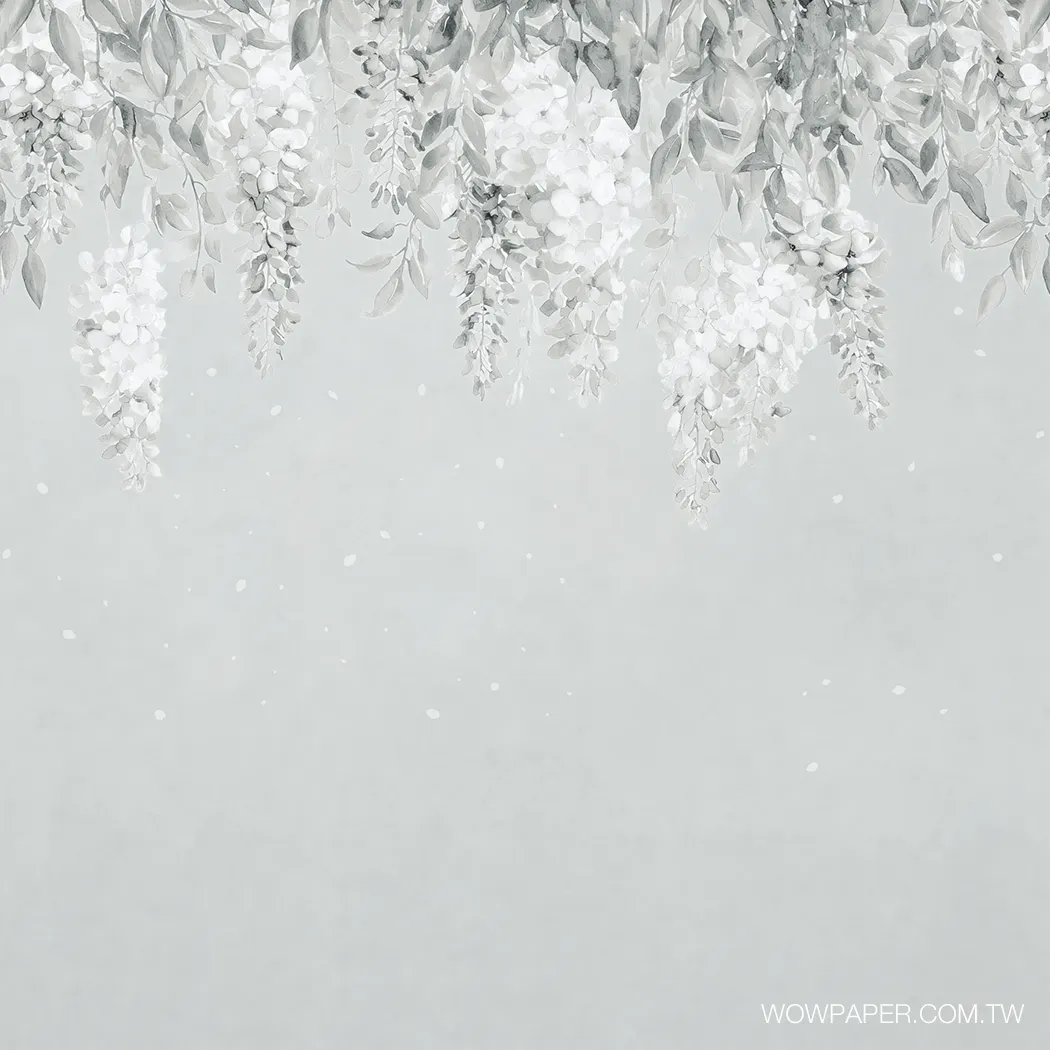 柔霧花雨 壁紙(霧綠)