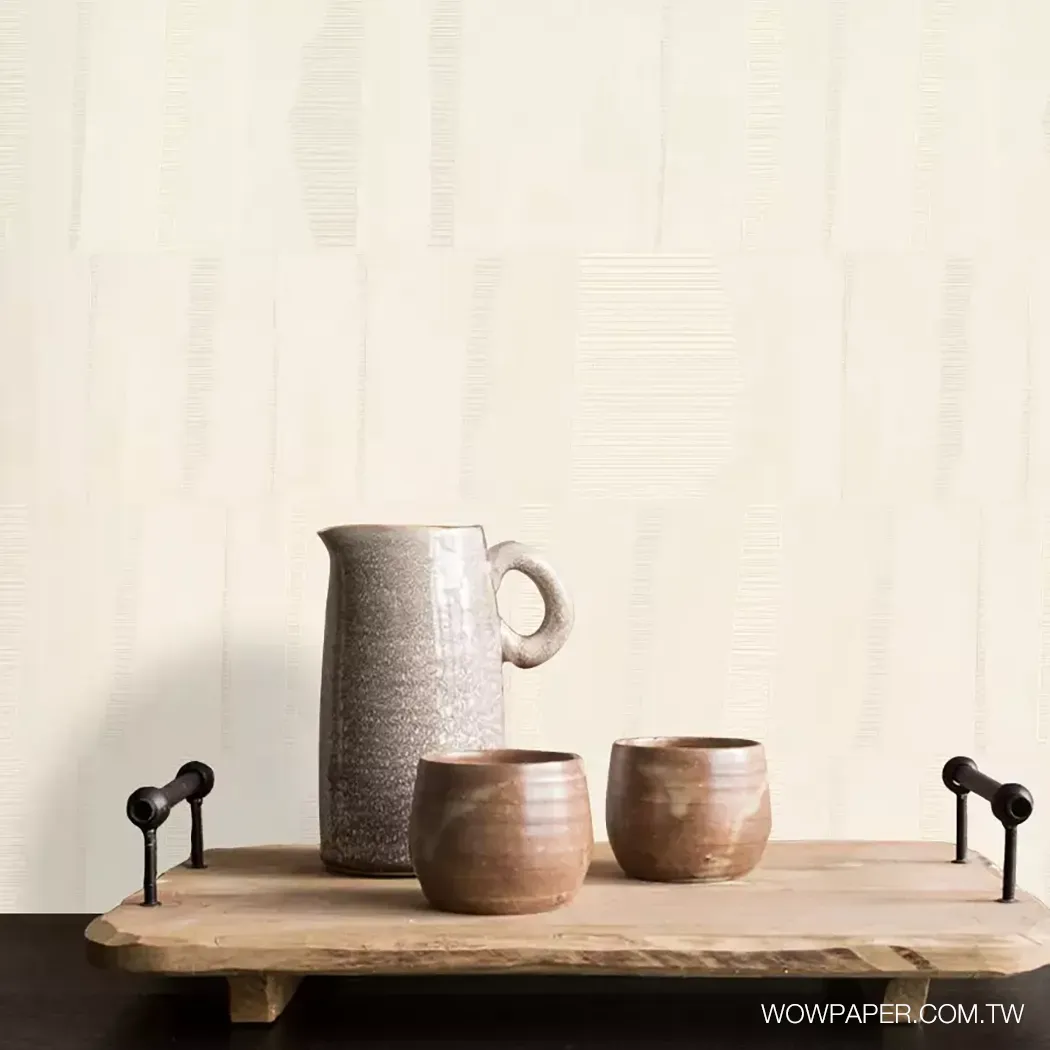 藍寶堅尼-斑駁拼縫工藝 壁紙(米灰)