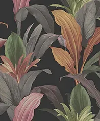 熱帶生機 壁紙(棕灰)