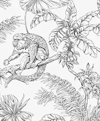 叢林印花 壁紙(黑)