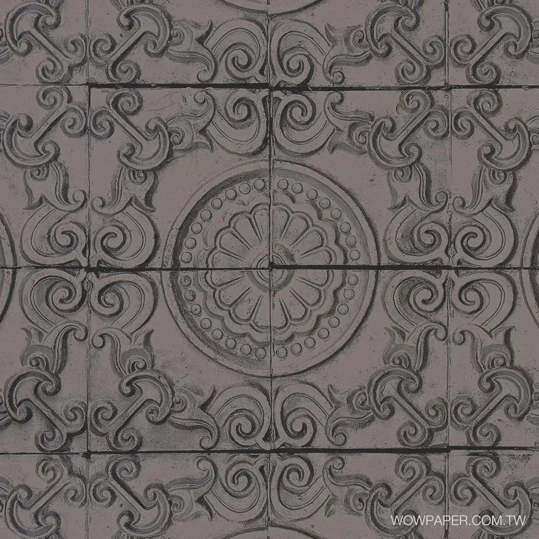 帝國石磚 壁紙(灰黑)