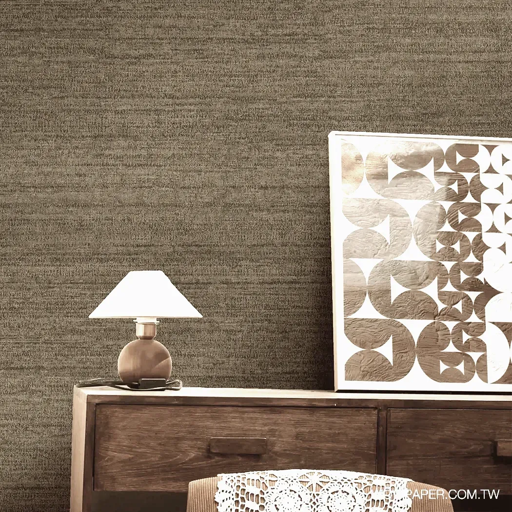 絲麻布紋 壁紙(棕)