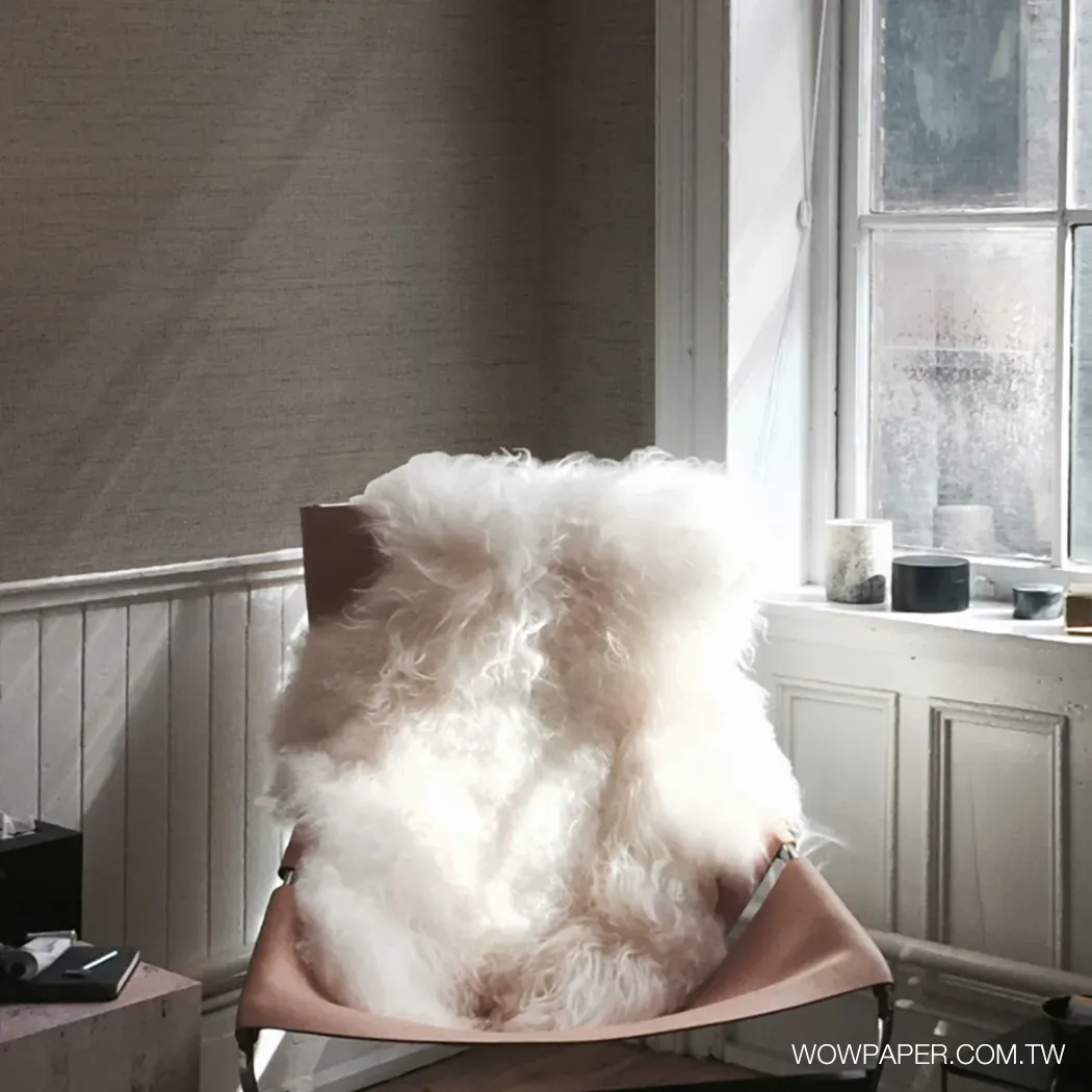 現代麻布紋 壁紙(灰褐)