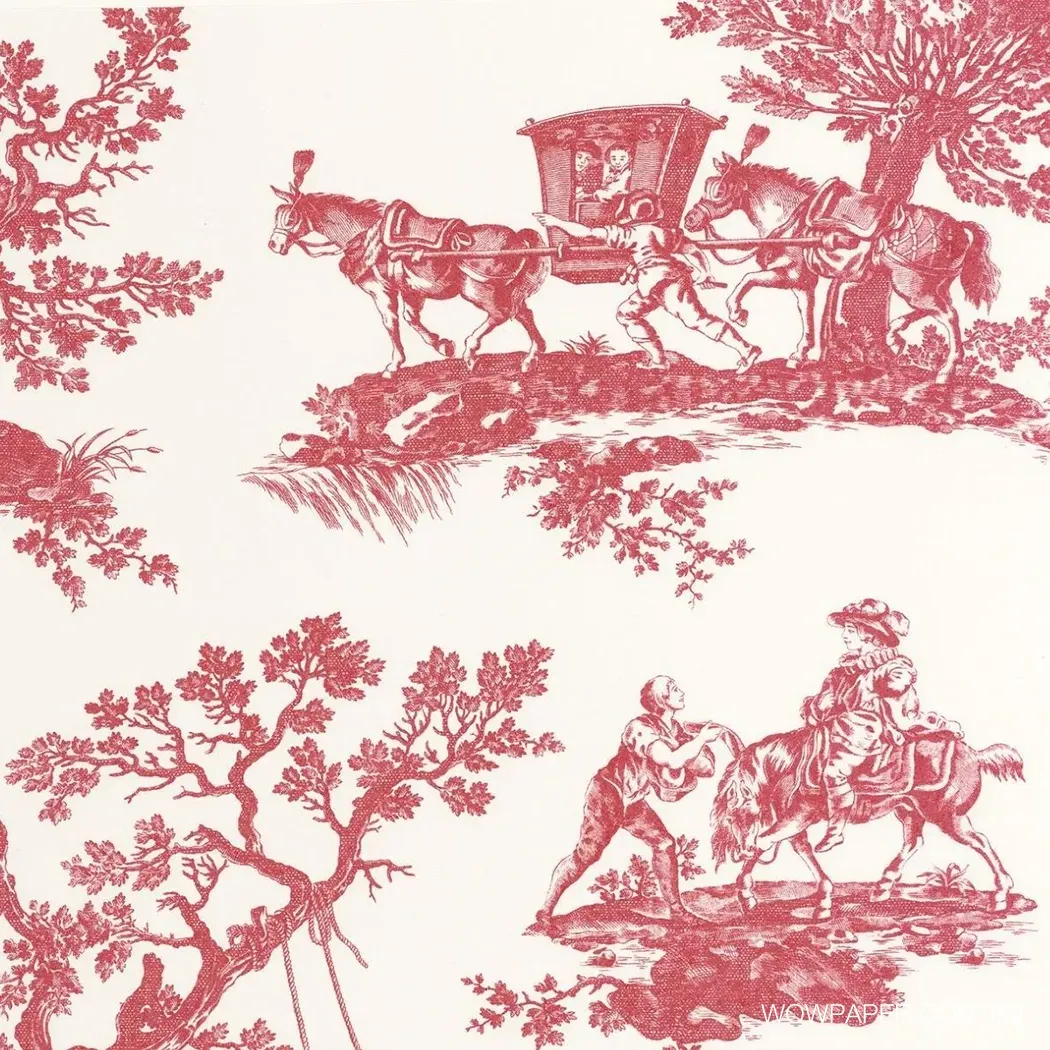 田野風情 壁紙(紅)