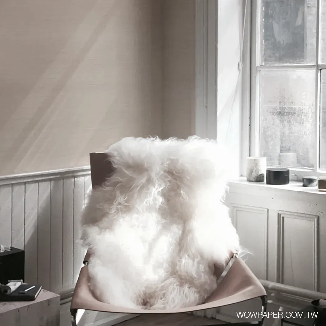 現代麻布紋 壁紙(沙)