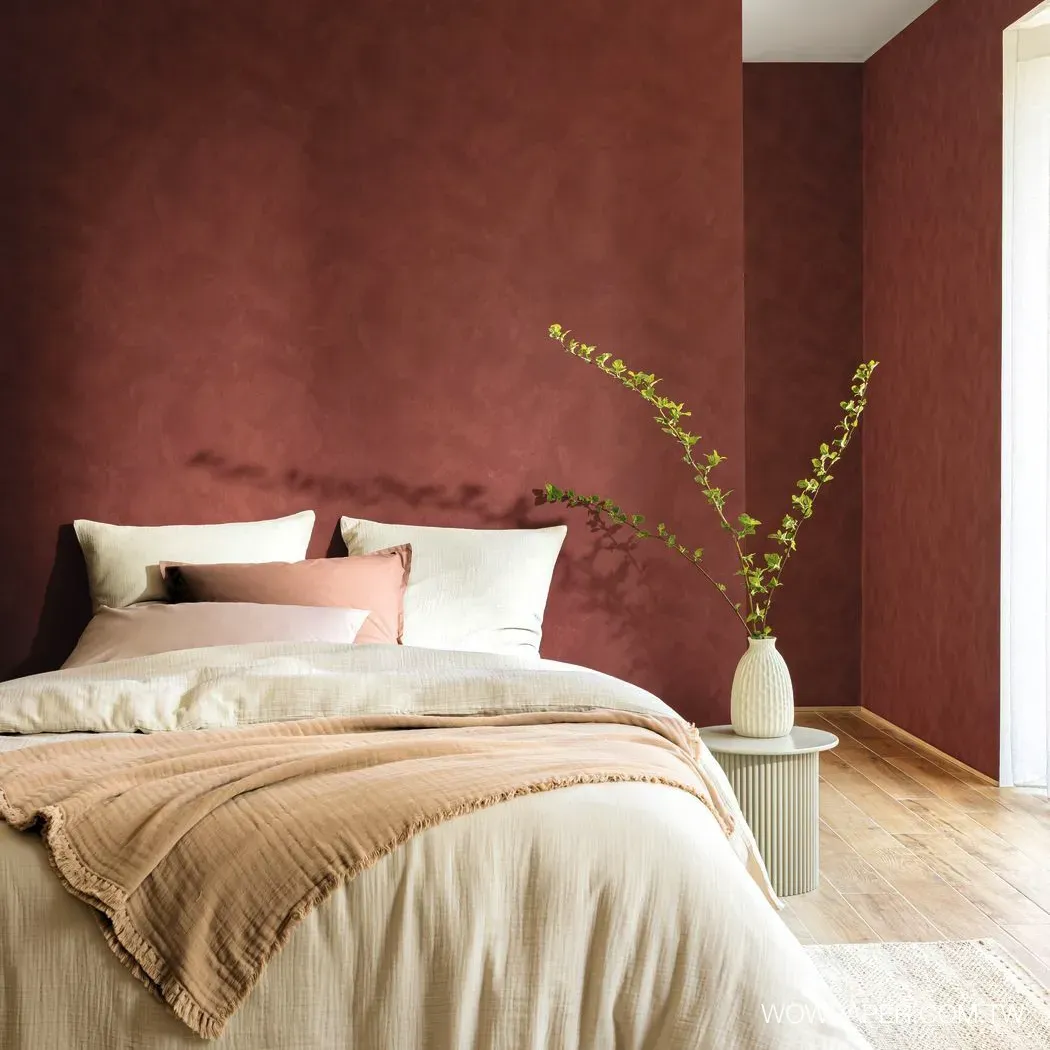 藝術泥灰牆 壁紙(紅)