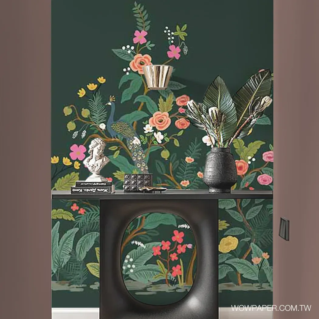 孔雀花園 壁紙(墨綠)