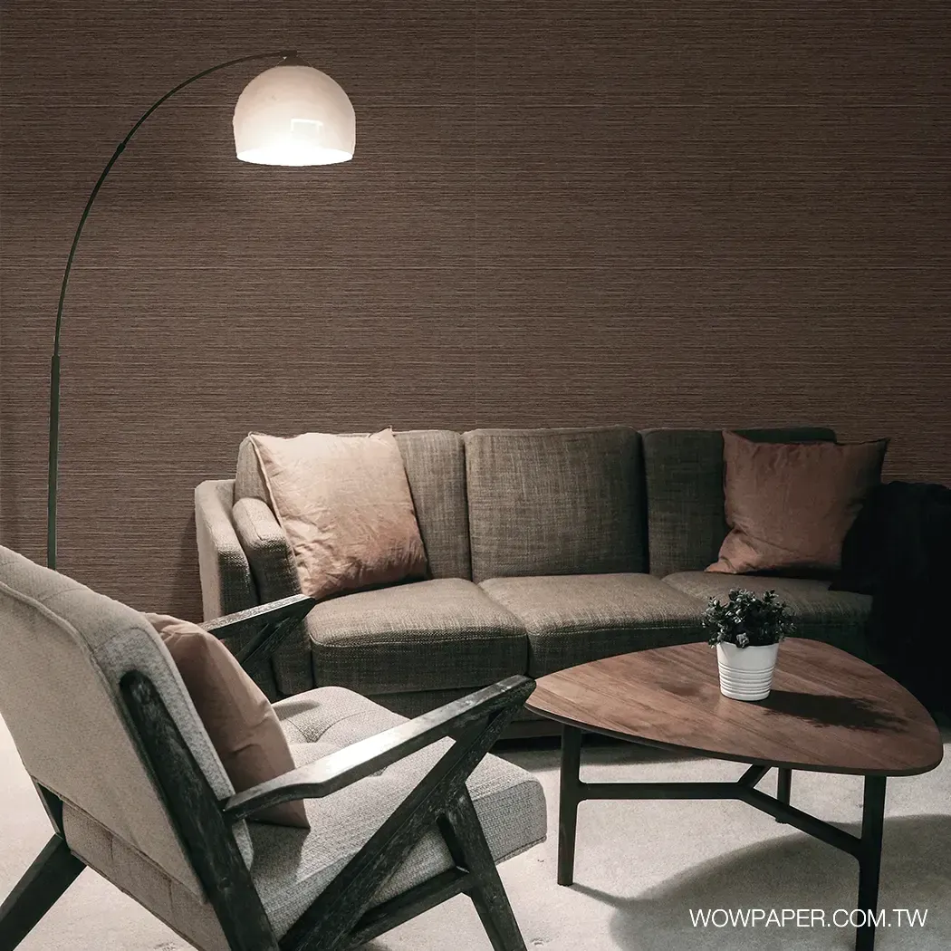 古著劍麻織紋 壁紙(褐)