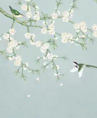 春意 壁紙(灰青)
