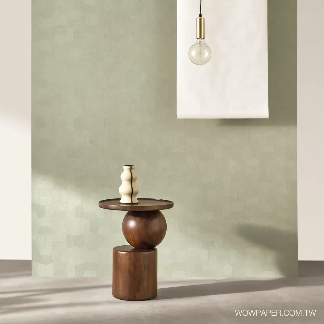 單色層次幾何 壁紙(綠)