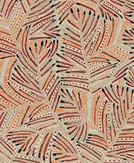 現代部落藝術-葉林 壁紙(駝棕)