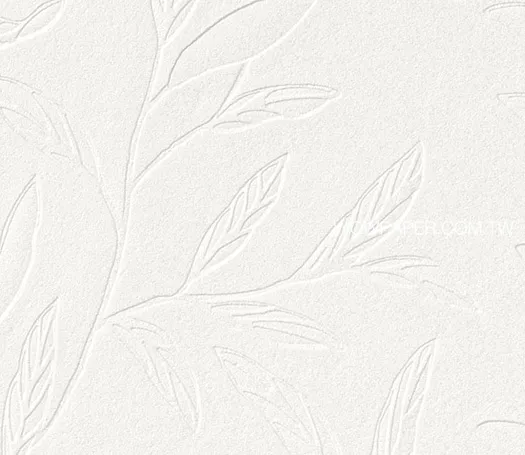 白色珠光植葉紋 壁紙