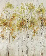 木纖白楊樹林 壁紙