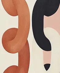鎖鏈 壁畫(橘)