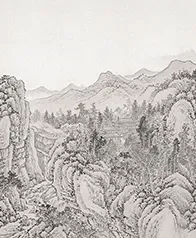 煙嵐 壁畫(墨灰)-幽居