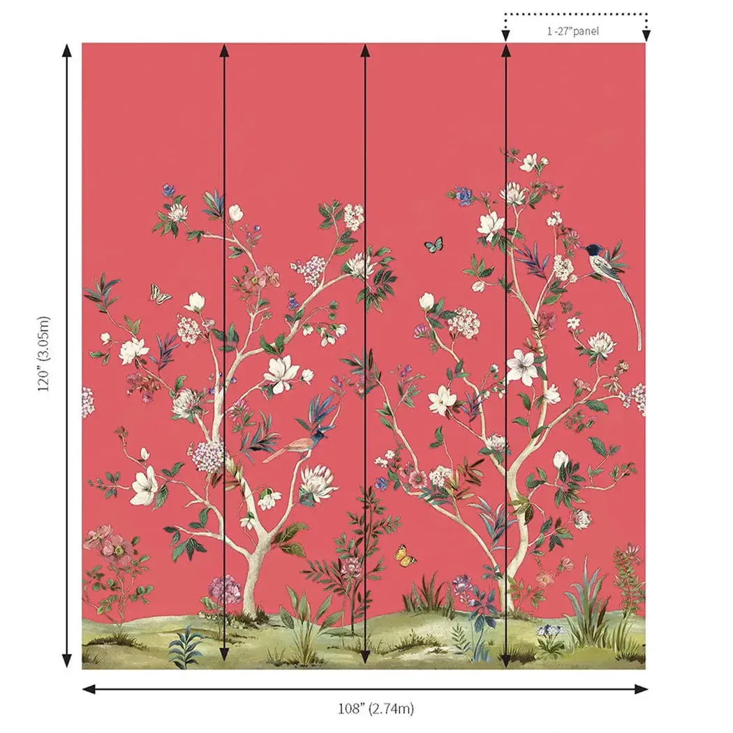木蘭花林 壁紙(桃)尺寸圖
