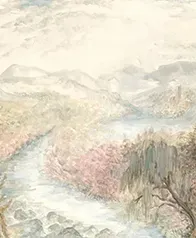 山谷小溪 壁紙(棕)