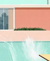 夏日水花 壁畫
