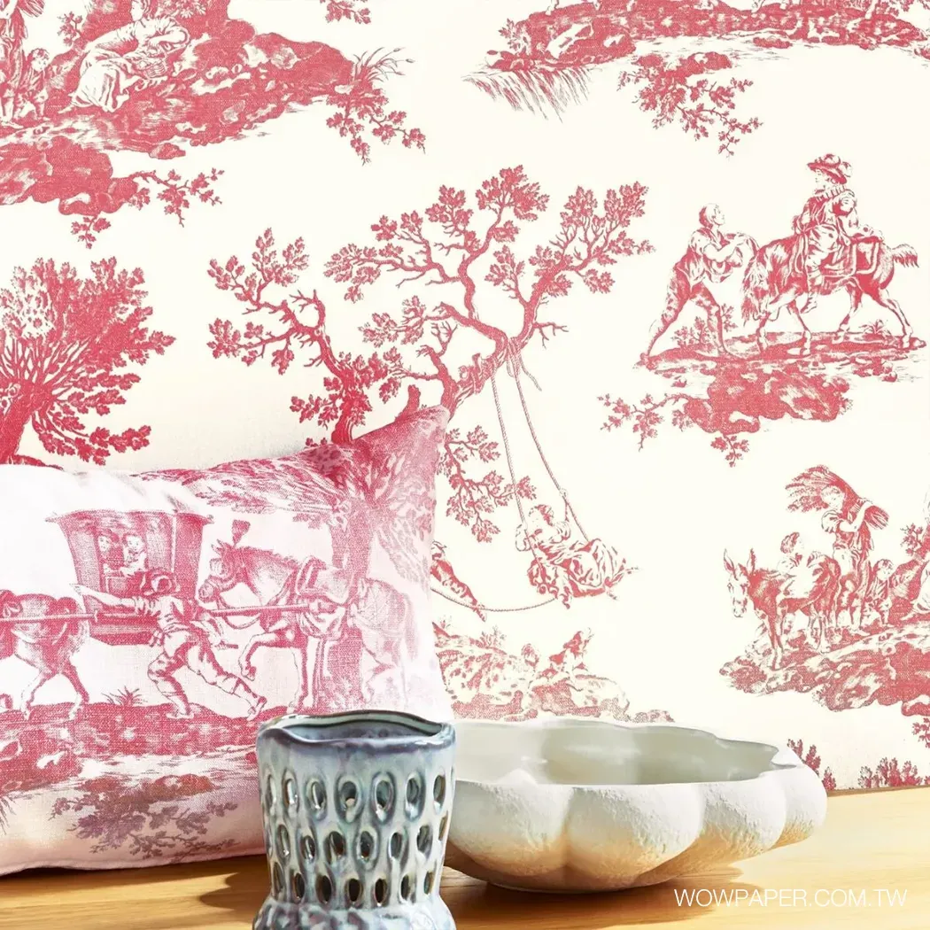 田野風情 壁紙(紅)