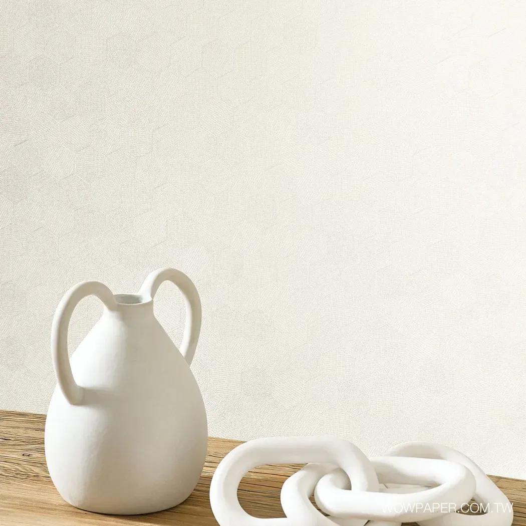 蜂巢刻紋 壁紙(奶灰)
