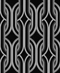 鎖鏈圖騰 壁畫(銀黑)