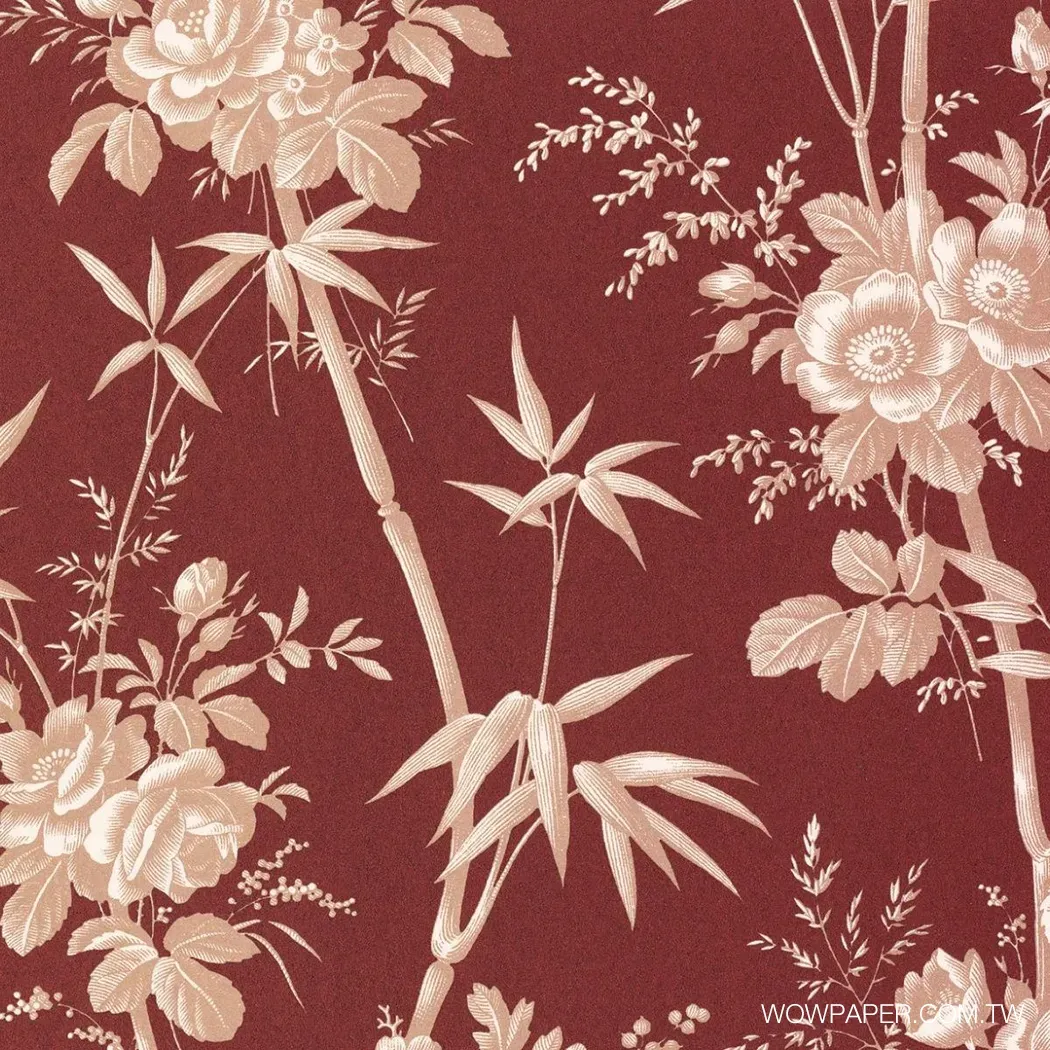 法式花林 壁紙(紅)