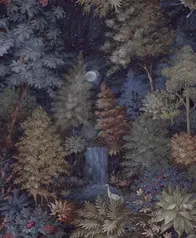 月夜森林 壁紙(暗夜紫藍)