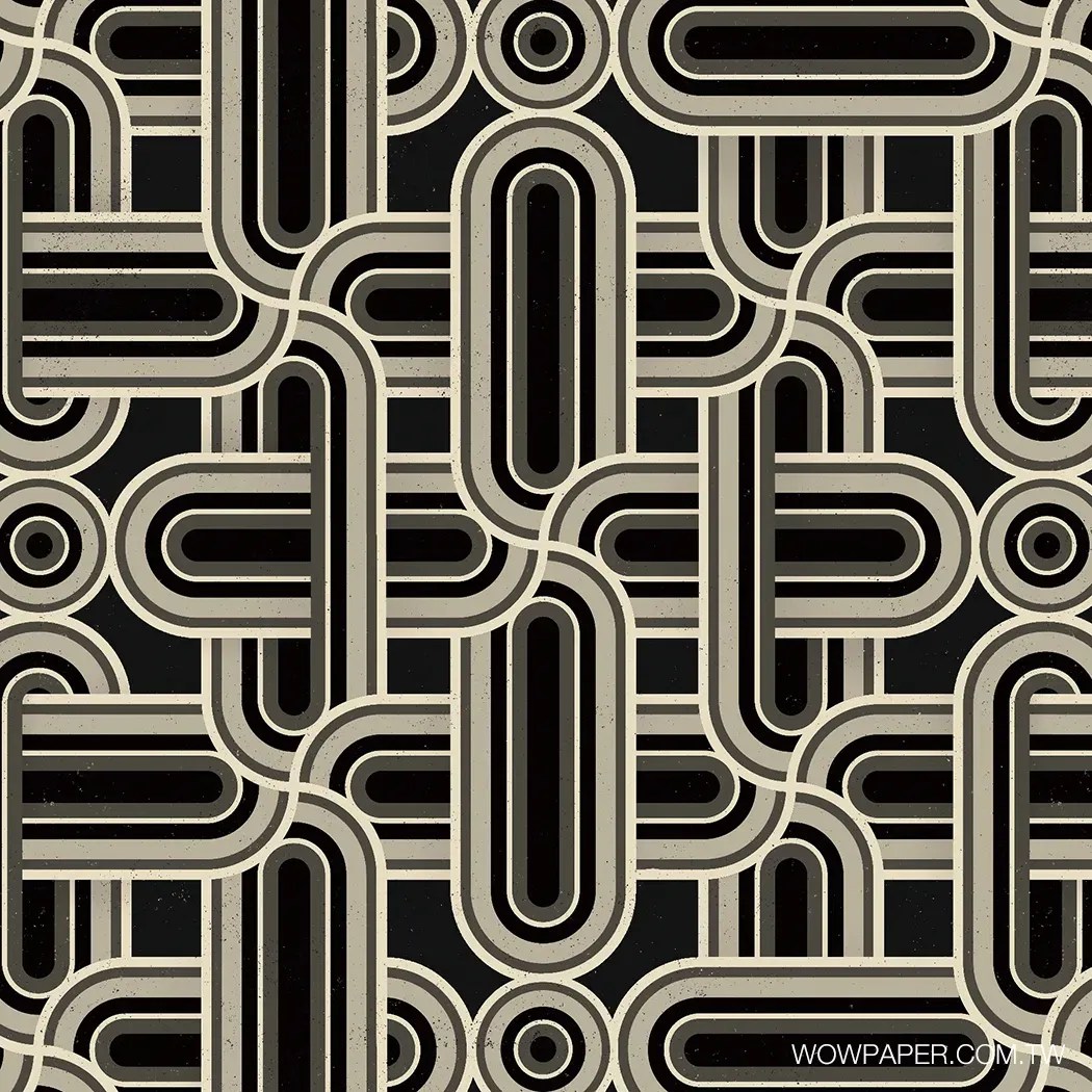 現代圖騰 壁畫(灰黑)