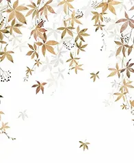 葡萄花藤 壁紙(咖)