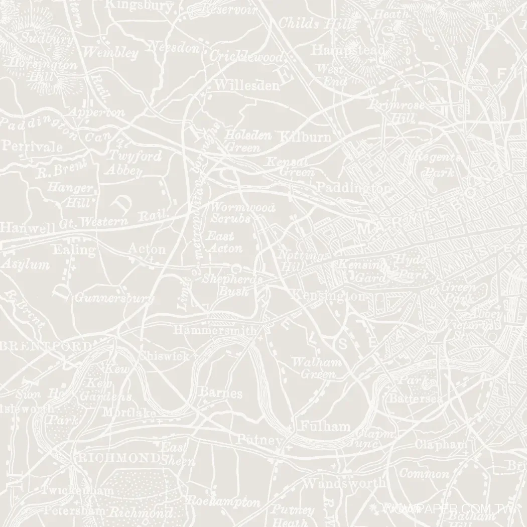 古倫敦地圖 壁紙(暖灰)