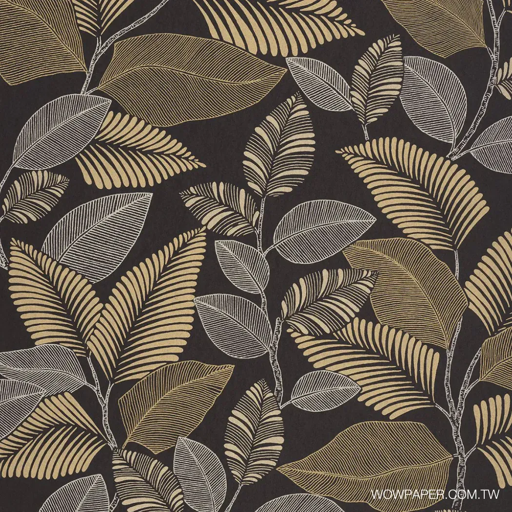 纏繞的藤蔓 壁紙(香檳金)