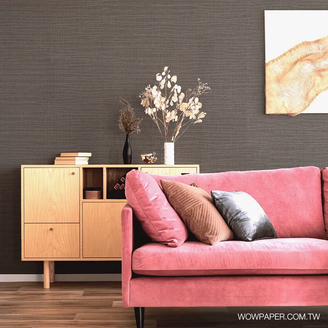 現代織品 壁紙(灰褐)