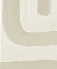 手繪抽象線條 壁紙(米灰)