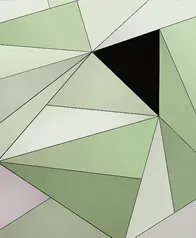 極簡幾何 壁畫(綠)