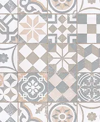 迷人花磚 壁紙(灰藍)