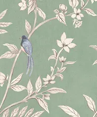 風雅鳥林 壁畫(鼠尾草)